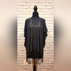 CUT25 By YIGAL AZROUEL silk top/cold shoulder size 0